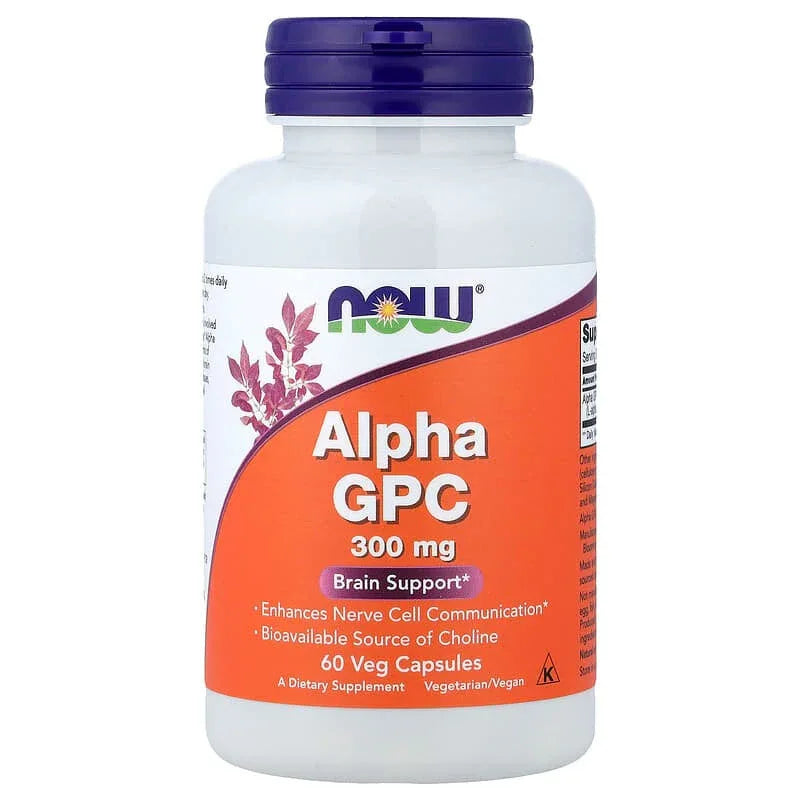 NOW Foods, Alpha GPC, 300 mg, 60 Veg Capsules– Brands For Less USA