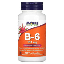 NOWFoods_B-6_100mg_100VegCapsules - Brands For Less USA