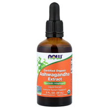 NOW Foods, Certified Organic Ashwagandha Extract, 2 fl oz (59 ml) - Brands For Less USA