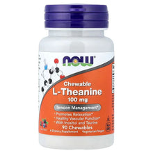 NOW Foods, Chewable L-Theanine, Berry , 90 Chewables - Brands For Less USA