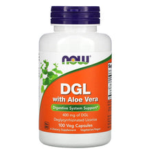 NOW Foods, DGL with Aloe Vera, 400 mg, 100 Veg Capsules - Brands For Less USA
