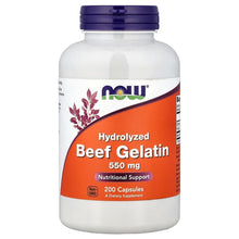 NOW Foods, Hydrolyzed Beef Gelatin, 200 Capsules (550 mg per Capsules) - Brands For Less USA