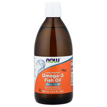 NOW Foods, Omega-3 Fish Oil, Lemon , 16.9 fl oz (500 ml)