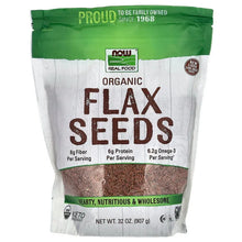 NOWFoods_RealFood_OrganicFlaxSeeds_32oz_907g - Brands For Less USA