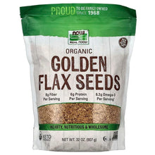 NOWFoods_RealFood_OrganicGoldenFlaxSeeds_32oz_907g - Brands For Less USA