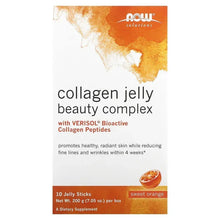NOWFoods_Solutions_CollagenJellyBeautyComplex_SweetOrange_10JellySticks_0.705oz_20g_Each - Brands For Less USA