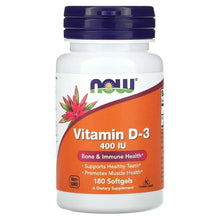 NOWFoods_VitaminD-3_400IU_180Softgels - Brands For Less USA
