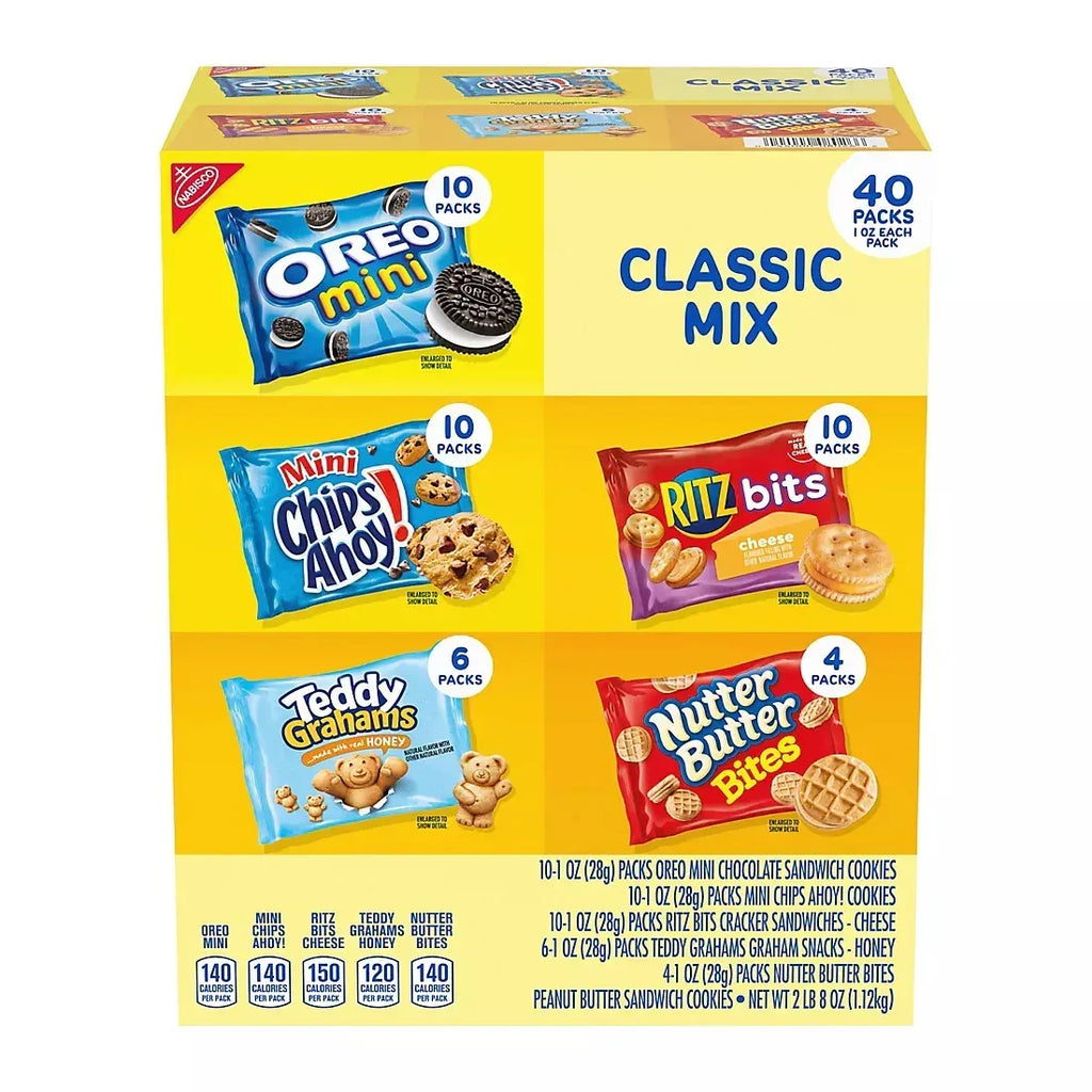 Nabisco Classic Mix Cookie & Cracker Variety Pack, 40 pk./1 oz.– Brands ...