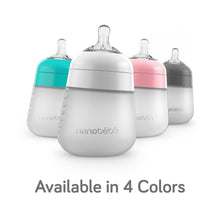 Nanobebe Anti-Colic Flexy Silicone Baby Bottles | Teal, 9 oz, 3 Pack