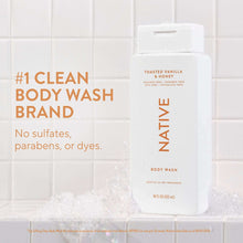 Native Body Wash Toasted Vanilla & Honey, for women & men 18 fl oz