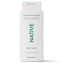 Native Body Wash, Eucalypts & Mint, Sulfate Free, for Women & Men, 18 fl oz