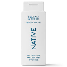 Native Body Wash, Sea Salt & Cedar, Sulfate Free, for Women & Men, 18 fl oz