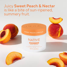 Native Detoxifying Body Scrub, Sweet Peach & Nectar, Gentle Exfoliation for Sensitive Skin, Plant Based Ingredients, for Women, 12 oz (2 PACK )