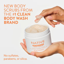 Native Detoxifying Body Scrub, Sweet Peach & Nectar, Gentle Exfoliation for Sensitive Skin, Plant Based Ingredients, for Women, 12 oz (2 PACK )