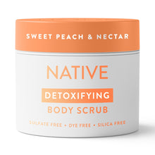 Native Detoxifying Body Scrub, Sweet Peach & Nectar, Gentle Exfoliation for Sensitive Skin, Plant Based Ingredients, for Women, 12 oz (2 PACK )