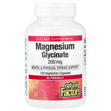NaturalFactors_MagnesiumGlycinate_200mg_120VegetarianCapsules - Brands For Less USA