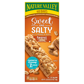 Nature Valley Sweet and Salty Granola Bar, Peanut, 1.2 oz, 48-count