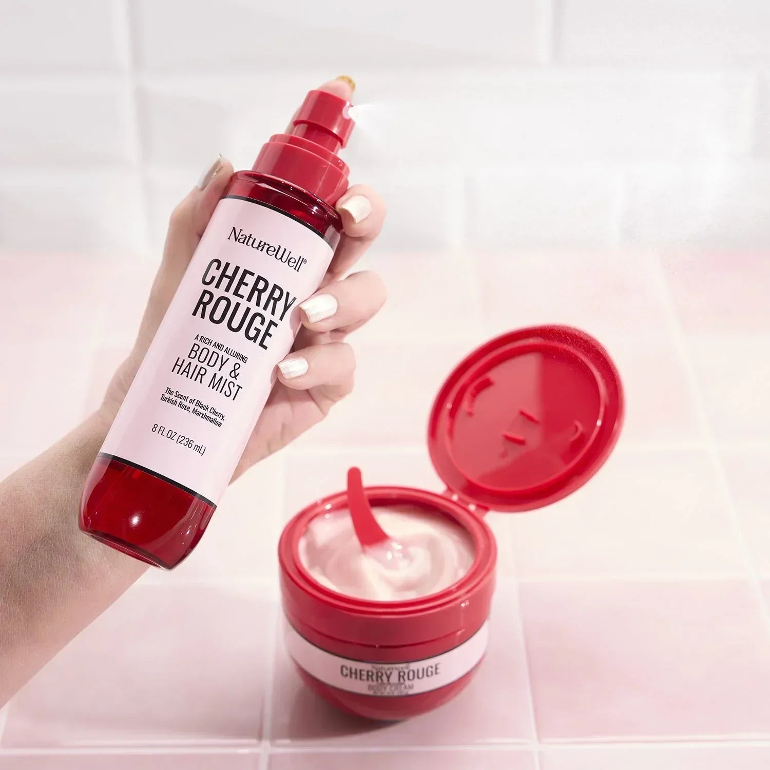 Cherry Rouge NatureWell Cherry Rouge Body & Hair Mist and Body Cream Kit– Brands For ...