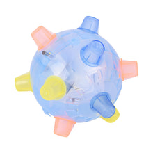 Nebwoak - Pelota saltarina para perros, juguete para perros con pelota saltarina, rompecabezas parpadeante, juguete musical para mascotas 