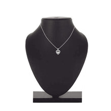 Brilliance Fine Jewelry Heart 1/3 Carat Lab Grown Diamond Dancing Pendant Necklace in Sterling Silver