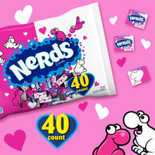 Nerds Valentine's Day Candy, Strawberry and Punch Flavors, Classroom Friendship Exchange Bag, 16.4 oz, 40 Count