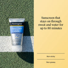 Neutrogena Sport Face Oil-Free Lotion Sunscreen Broad Spectrum SPF 70+, 2.5 fl oz (2 PACK )