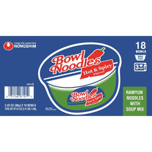 Nongshim, Hot & Spicy Ramyun Noodle Bowl, 3.03 oz, 18-count