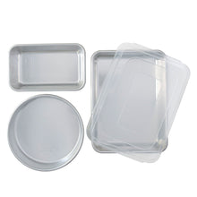 Nordic Ware Naturals Set: 9" x 13" Cake Pan with Lid, 9" Round Cake Pan, 1.5 lb. Loaf Pan