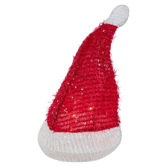 Northlight 12.25" Lighted Santa Hat Christmas Tree Topper, Clear Lights