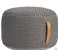Nourison Cotton Woven Looped Pouf