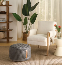 Nourison Cotton Woven Looped Pouf