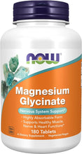 NOW Foods, Magnesium Glycinate, 180 Tablets (100 mg per Tablet)