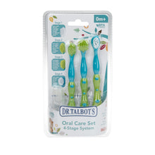 Nuby 4- Stage System Oral Care Set, 1 Massager and 3 Brushes