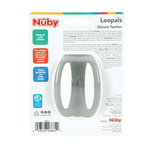 Nuby Loopals Silicone Teether for Babies, Gray Sloth Infant Teething Toy