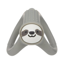 Nuby Loopals Silicone Teether for Babies, Gray Sloth Infant Teething Toy