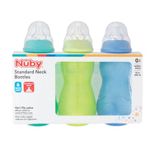 Nuby Non-Drip Standard Neck Bottle for Infants, 10 fl oz, 3 Count, Multicolor BottlesNuby Non-Drip Standard Neck Bottle for Infants, 10 fl oz, 3 Count, Multicolor Bottles