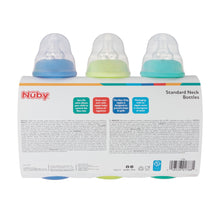 Nuby Non-Drip Standard Neck Bottle for Infants, 10 fl oz, 3 Count, Multicolor BottlesNuby Non-Drip Standard Neck Bottle for Infants, 10 fl oz, 3 Count, Multicolor Bottles