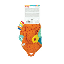 Nuby Teething Blankie and Teether Toy for Babies, Multicolor Lion Design