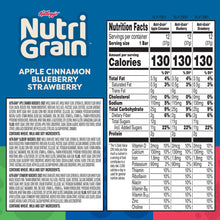 Paquete variado de barras Nutri-Grain, 1.3 oz., 36 unidades.