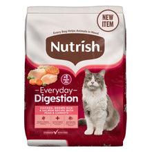 Nutrish Everyday Digestion Chicken Brown Rice and Salmon Recipe with Veggies Dry Cat Food, 13lb Bag