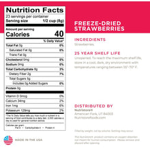 Nutristore Freeze Dried Strawberries 6-count (138 Total Servings)