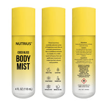 Nutrius Body Mist, 4 fl oz, 3-pack