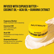 Nutrius Brazilian Body Butter Cream, 12 fl. oz.