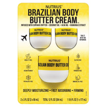 Nutrius Brazilian Body Butter Cream, 12 fl. oz.