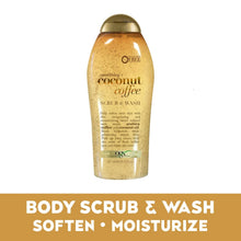 (4 pack) OGX Smoothing + Coconut Coffee Exfoliating Body Scrub, 19.5 Fl oz