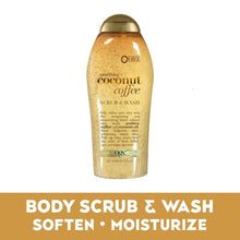 (4 pack) OGX Smoothing + Coconut Coffee Exfoliating Body Scrub, 19.5 Fl oz