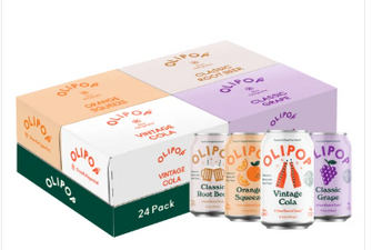 Olipop 12 oz Prebiotics Soda Variety Pack, 24 Count