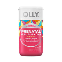 OLLY Ultra Strength Prenatal Multivitamin Softgels, Folic Acid, DHA, Iron, Vitamins B, C, D & E, 60 Count