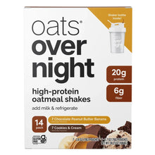Oats Overnight Variety Pack, 20g Protein Shake, Cookies & Cream & Chocolate Peanut Butter Banana (14-pack + BlenderBottle) - Brands For Less USA