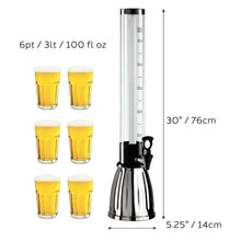 OggiBeerandBeverageTowerwithEZ-PourSpigotand2RemovableIceTubes1 - Brands For Less USA